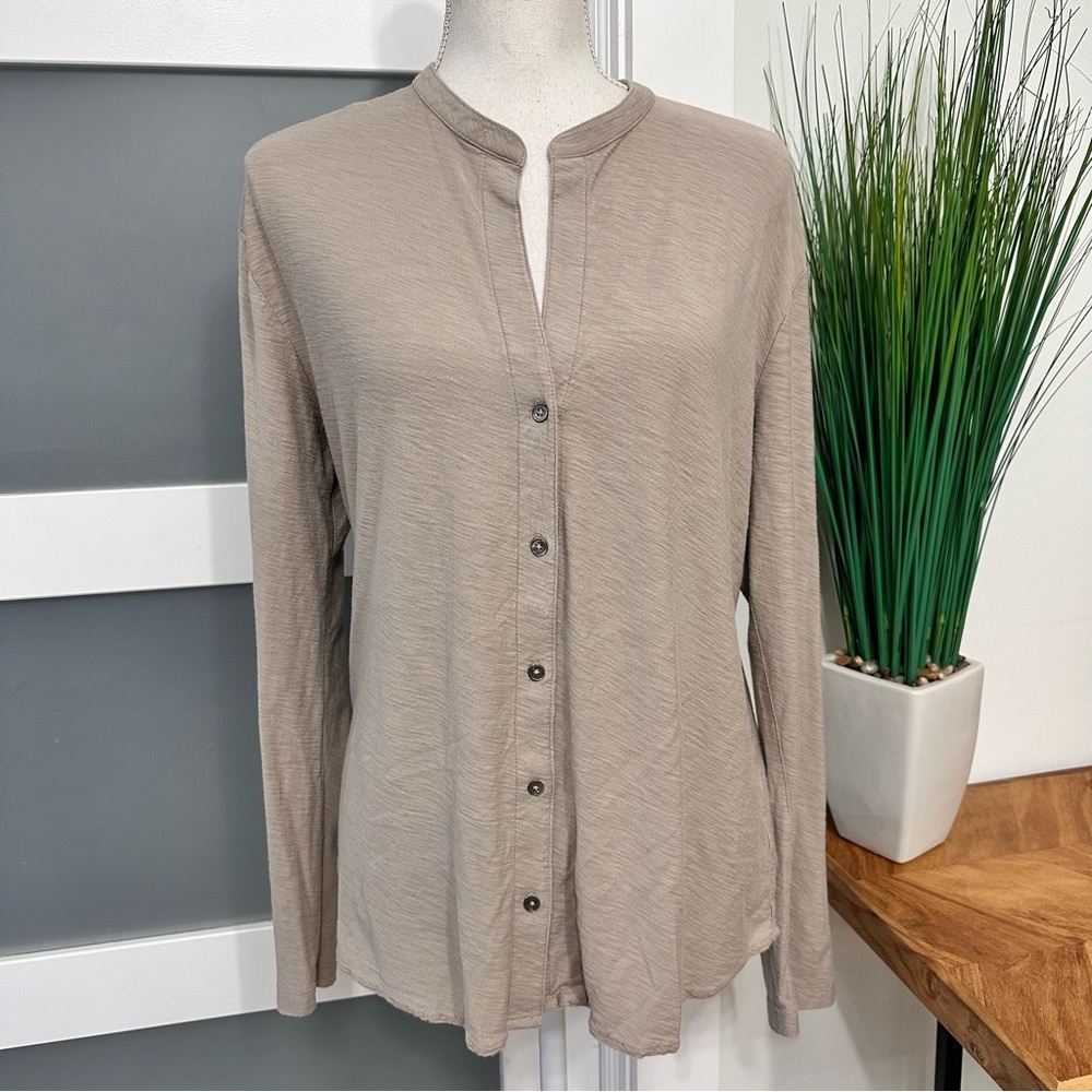 Standard James Perse Button Up Top Long Sleeve SZ 4/XL Lightweight Luxury GUC